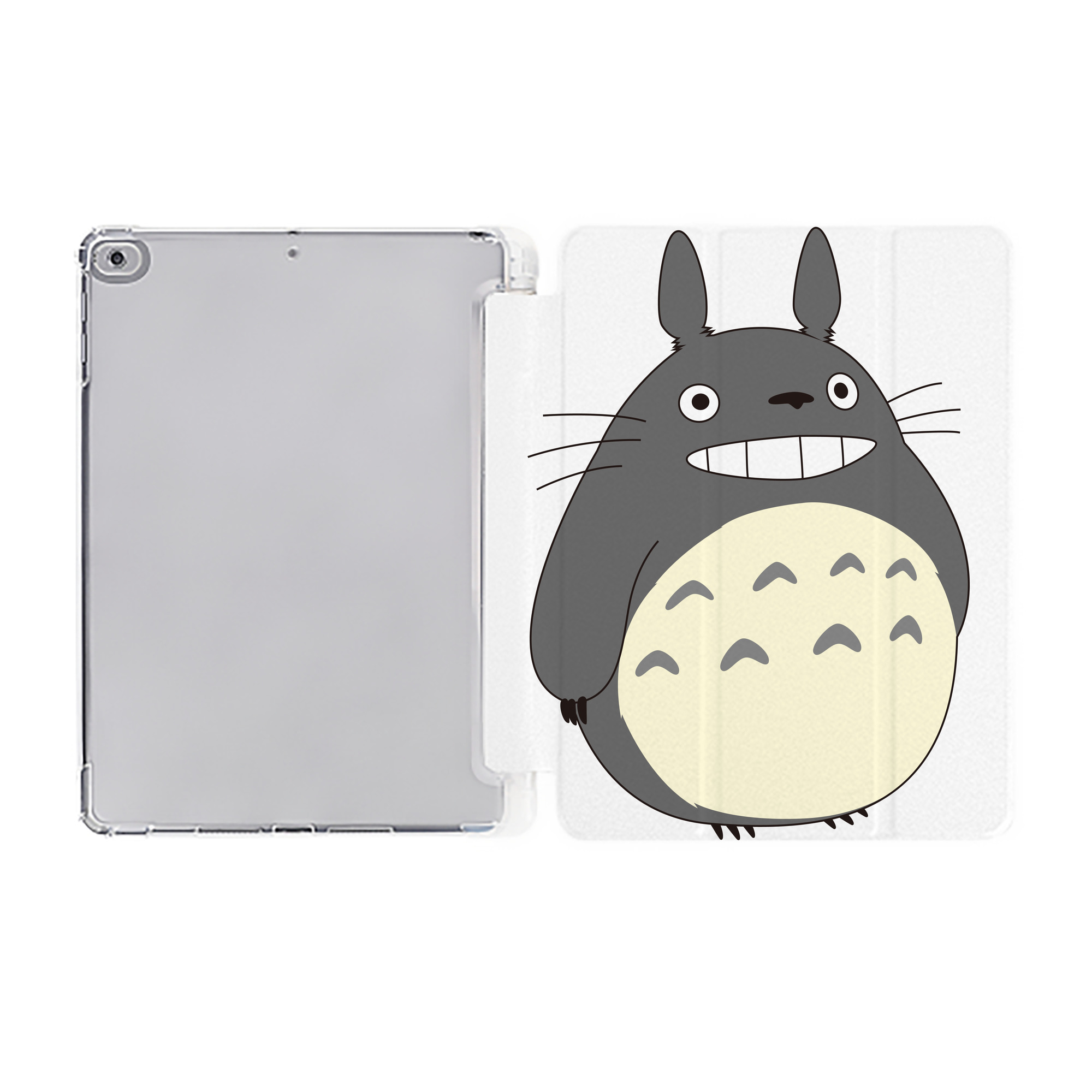 （画像用） となりのトトロ 草壁メイ 草壁サツキ My Neighbor Totoro Satsuki Kusakabe Mei Kusakabe IPad ケース ペン収納付き 三つ折りスタンド PUレザー×シリコン 対応機種9.5/10.5/10.9インチ